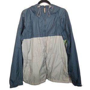 Burton Mens XL Blue Tan Windbreaker Jacket Full Zi